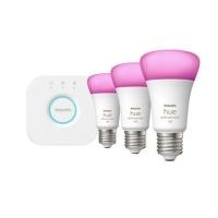ราคา ชุดหลอด LED PHILIPS A60 HUE 9.5 วัตต์ RGB E27 แพ็ก 3 ชิ้น (1256966)
