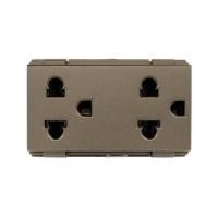 ราคา เต้ารับคู่ 3 ขา มีม่านนิรภัย HACO W8416V2-ST สี MATT BLACK (1075676)