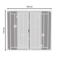 ราคา หน้าต่างบานเลื่อน อะลูมิเนียม มุ้ง เหล็กดัด MHOLARN ลายดอกไม้ 120X110 ซม. หนา 8.5 ซม. สีขาว (1265900)