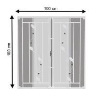 ราคา หน้าต่างบานเลื่อน อะลูมิเนียม มุ้ง เหล็กดัด MHOLARN ลาย BIRD 100X100 ซม. หนา 8.5 ซม. สีขาว (1265922)