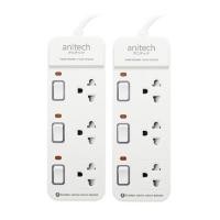 ราคา รางปลั๊กไฟ 3 ช่อง 3 สวิตช์ ANITECH H2233-PRO 10 แอมป์ 3 ม. สีขาว (1 แถม 1) (1280526)
