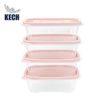 ราคา กล่องอาหาร KECH 9001 600 มล. สีชมพู แพ็ก 4 ชิ้น (1173337)
