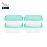 ราคา กล่องอาหารเหลี่ยม 0.5 ลิตร KECH NOLA แพ็ก 4 กล่อง สีเขียว (1259122)