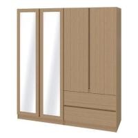 ราคา ตู้เสื้อผ้า 4 บานเปิด KONCEPT TIMBUR 19236146 180 ซม. สีโอ๊ค (1281475)