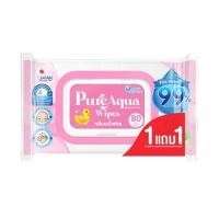 ราคา ผ้าเช็ดทำความสะอาดผิว ELLEAIR PURE AQUA 80 แผ่น กลิ่นเบบี้เฟรช แพ็กคู่ (1277011)