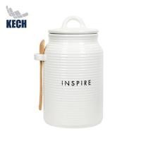 ราคา ขวดโหลเซรามิกฝาดึง KECH INSPIRE 1.5 ลิตร สีขาว (1245761)