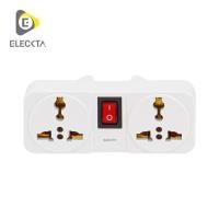 ราคา ปลั๊กแปลง 2 ขาแบน 2 ช่อง มีสวิตช์ ELECKTA ELTW-E 10 แอมป์ สีขาว (1281559)