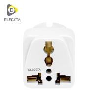 ราคา ปลั๊กแปลง 2 ขากลม ELECKTA EL10A-EU 10 แอมป์ สีขาว (1281583)