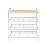 ราคา ชั้นรองเท้า 3 ชั้น พร้อมท็อปไม้ STACKO FLEXI 70X30X68 ซม. สีขาว (1273407)