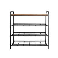 ราคา ชั้นรองเท้า 3 ชั้น พร้อมท็อปไม้ STACKO FLEXI 70X30X68 ซม. สีเทา (1273400)