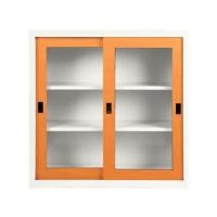 ราคา ตู้เหล็กบานเลื่อนกระจก KIOSK SGD-3 DG/OR สีส้ม (1024029)