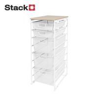ราคา ชั้นลิ้นชัก 5 ชั้น พร้อม TOP ไม้ STACKO FLEXI 35.6x51.4x90 ซม. สีขาว (1268987)