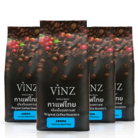 ราคา เมล็ดกาแฟ ViNZ ดอยช้าง อโรม่า อาราบิก้าเบลนคั่วเข้ม 4ถุง (ถุงละ 250g) (888108700120)
