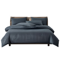 ราคา ชุดผ้าปูที่นอน 6 ฟุต 7 ชิ้น ibed ลายริ้ว Imperial Blue พร้อมผ้านวมถอดซัก (888113200176)