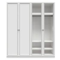 ราคา ตู้เสื้อผ้า 4 บานเปิด SB FURNITURE WARDROBE PLUS 59060308 200 ซม. สีขาว (1284192)