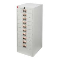 ราคา ตู้ลิ้นชักเหล็ก 10 ลิ้นชัก LUCKY WORLD CDX-10-TG สีเทาทราย (121834)