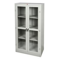 ราคา ตู้เหล็กสูงบานเปิดกระจก LUCKY WORLD KWG-183-TG สีเทาทราย (1020619)