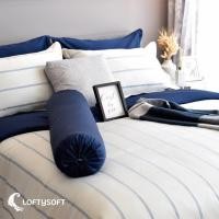 ราคา ชุดผ้าปูที่นอน 5 ฟุต 3 ชิ้น LOFTYSOFT Charisma Collection - Pearl Navy SET A (888114500077)