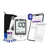 ราคา เครื่องวัดน้ำตาลในเลือด พร้อมอุปกรณ์ใช้งานครบชุด 60 ชิ้น รุ่น GlucoAll-1B สีขาว (888114900043)