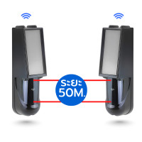 ราคา เลเซอร์กันขโมย ไร้สายพร้อมแบตเตอรี่ SebO รุ่น LASER สำหรับประตูรั้ว (สินค้าไม่รวมติดตั้ง) (888115700073)