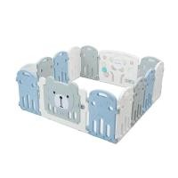 ราคา คอกกั้นเด็ก BEBEPLAY Size M สีฟ้า-เทา-ขา (888116100006)