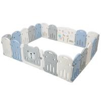 ราคา คอกกั้นเด็ก BEBEPLAY Size L+สีฟ้า-เทา-ขา (888116100024)