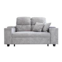 ราคา โซฟาเบด CCR FURNITURE รุ่น NEW YORK (นิวยอร์ก) ขนาด 170 cm. ผ้ากำมะหยี่ฮอลแลนด์ สีเทา (005-07) พร้อมที่วางแก้วน้ำ และ ที่เก็บของ (888116500007)