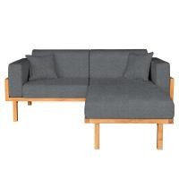 ราคา โซฟาเข้ามุม RENITA HOME รุ่น LUND 200x160cm. ผ้ากึ่งกำมะหยี่ สะท้อนน้ำ สีเทาเข้ม (HPP947/02) (888116600008)