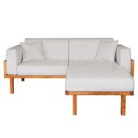 ราคา โซฟาเข้ามุม RENITA HOME รุ่น LUND 200x160cm. ผ้ากึ่งกำมะหยี่ สะท้อนน้ำ สีครีม (HPP947/03) (888116600010)