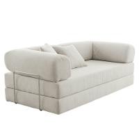 ราคา โซฟา RENITA HOME รุ่น LEKO 200x100cm. ผ้าลูกฟูกลอนใหญ่ สีหมอก (608-02) (888116600069)