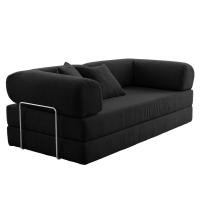 ราคา โซฟา RENITA HOME รุ่น LEKO 200x100cm. ผ้าลูกฟูกลอนใหญ่ สีดำ (608-28) (888116600073)