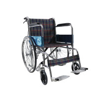 ราคา รถเข็นวีลแชร์ ABLOOM 0020009001013 รุ่นมาตรฐาน (ล้อซี่ลวด) เบาะผ้าลายสก็อตสีเข้ม (888125000077)