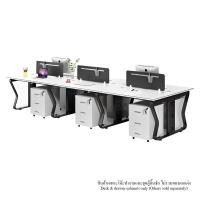 ราคา [Pre-order] โต๊ะทำงาน PROMA-POD-08-04 สีขาว/ดำ (888126000026)