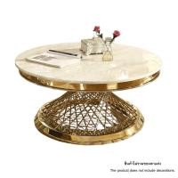 ราคา [Pre-order] โต๊ะกลาง ท๊อปหินอ่อนสังเคราะห์ Proma-CTB-06 ขาสีทอง (888126000412)