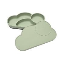 ราคา ก้อนเมฆ เขียว จานก้นดูดซิลิโคนใส่อาหารเด็ก แกรนด์มัม Cloud Plat (888127100001)