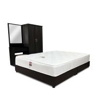 ราคา ชุดห้องนอน 3.5 ฟุต SOLOMON รุ่น CORNFLAKS สีนํ้าตาลโอ๊ค รวมที่นอน (888128200172)