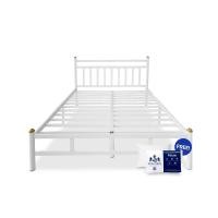 ราคา เตียงเหล็ก 5 ฟุต SOLOMON รุ่น หัวเหลี่ยม สีขาว (888128200185)