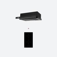 ราคา ชุดเซต เตาฝังแม่เหล็กไฟฟ้า 2 หัว+ เครื่องดูดควัน แบบฝังรางเลื่อน EVE รุ่น HB30-2IND294/TC + HS-BKT62C-60 ขนาด 60 ซม สีดำ (888132600077)