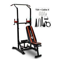 ราคา บาร์โหนตั้งพื้น มัลติฟังก์ชั่น พร้อมม้านั่ง+เคเบิ้ล Homefittools รุ่น TS4 (888139600145)
