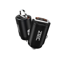 ราคา หัวชาร์จในรถยนต์ ZTEC รุ่น Car Charger 45W สีดำ (รองรับเทคโนโลยีชาร์จเร็ว) (888143700042)