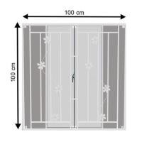 ราคา หน้าต่างบานเลื่อน อะลูมิเนียม มุ้ง เหล็กดัด MHOLARN ลายดอกไม้ 100X100 ซม. หนา 8.5 ซม. สีขาว (1265931)