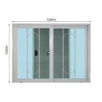 ราคา หน้าต่างบานเลื่อน อะลูมิเนียม มุ้ง เหล็กดัด MHOLARN ลายทองหยอด 120X110 ซม. หนา 8.5 ซม. สีขาว (1266322)