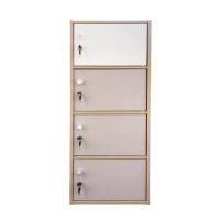 ราคา ตู้ล็อกเกอร์ 4 ช่อง FURDINI FINE 40 ซม. ลายไม้/ครีมขาวผ้า (1283755)