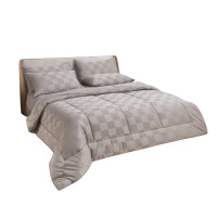 ราคา ชุดผ้าปูที่นอน 6 ฟุต 6 ชิ้น ibed ลายตาราง Hazelnut พร้อมผ้านวมเย็บติด (888113200097)