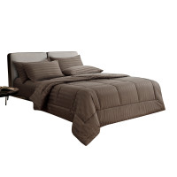 ราคา ชุดผ้าปูที่นอน 5 ฟุต 6 ชิ้น ibed ลายริ้ว Brown Suger พร้อมผ้านวมเย็บติด (888113200113)