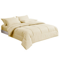 ราคา ชุดผ้าปูที่นอน 5 ฟุต 6 ชิ้น ibed ลายริ้ว Butter Cream พร้อมผ้านวมเย็บติด (888113200112)