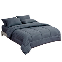 ราคา ชุดผ้าปูที่นอน 5 ฟุต 6 ชิ้น ibed ลายริ้ว Imperial Blue พร้อมผ้านวมเย็บติด (888113200115)