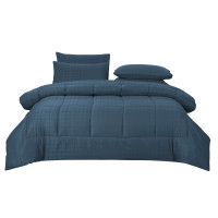 ราคา ชุดผ้าปูที่นอน 6 ฟุต 6 ชิ้น ibed ลายสี่เหลี่ยม Lapis พร้อมผ้านวมเย็บติด (888113200134)