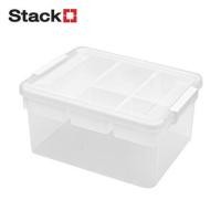ราคา กล่องเก็บของพร้อมถาดแบ่ง STACKO SIZE S 40.5X29.5X18.5 ซม. สีใส (1265497)