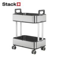 ราคา ชั้นวางของ 2 ชั้น มีล้อ STACKO LAVISH 37.7X26.9X54.1 ซม. สีเงิน (1276408)